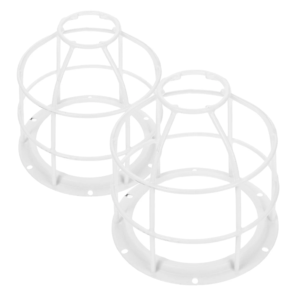 2pcs Smoke Net Cover Easy Install Sturdy Bracket Protective Guard Fire Sprinkler Head Cover Indoor Light Bulb Cage