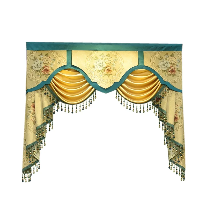24 style Luxury custom valance Used for curtains at the top (Buy VALANCE dedicated link/Not including Cloth curtain and tulle)