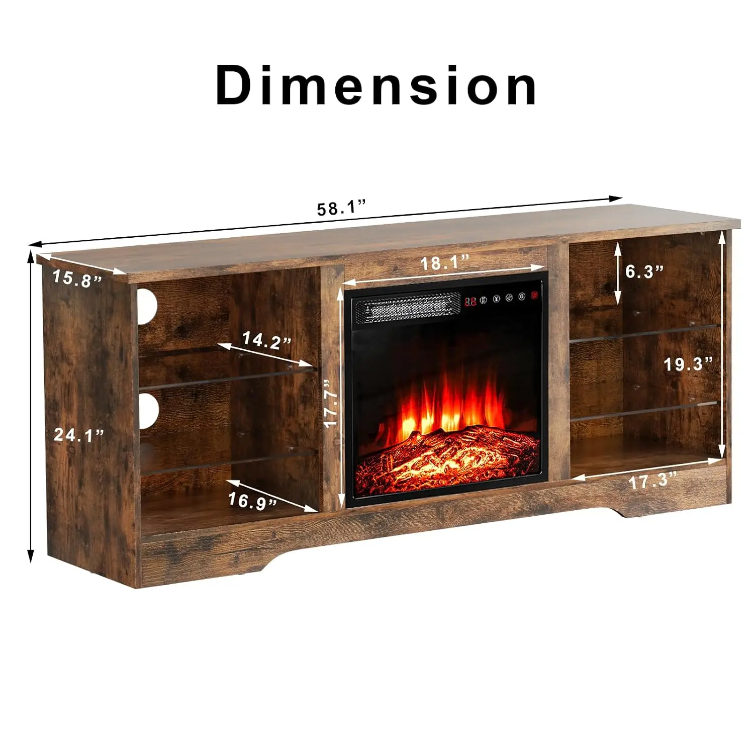 Electric Fireplace TV Stand for 65