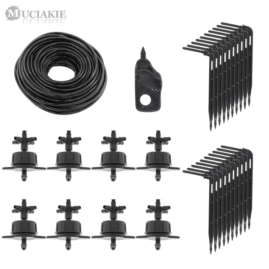 2/4 Branch Spider Arrow Dripper Kits w/ 20m 1/8'' PVC Hose Micro Tubing Drip Irrigation System Water Spider Irrigation Set