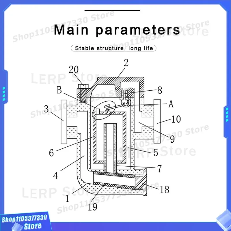 Premium Inverted Bucket Steam Trap for Industrial Pipeline High Efficiency Condensate Drain Valve Durable Cast Iron Body