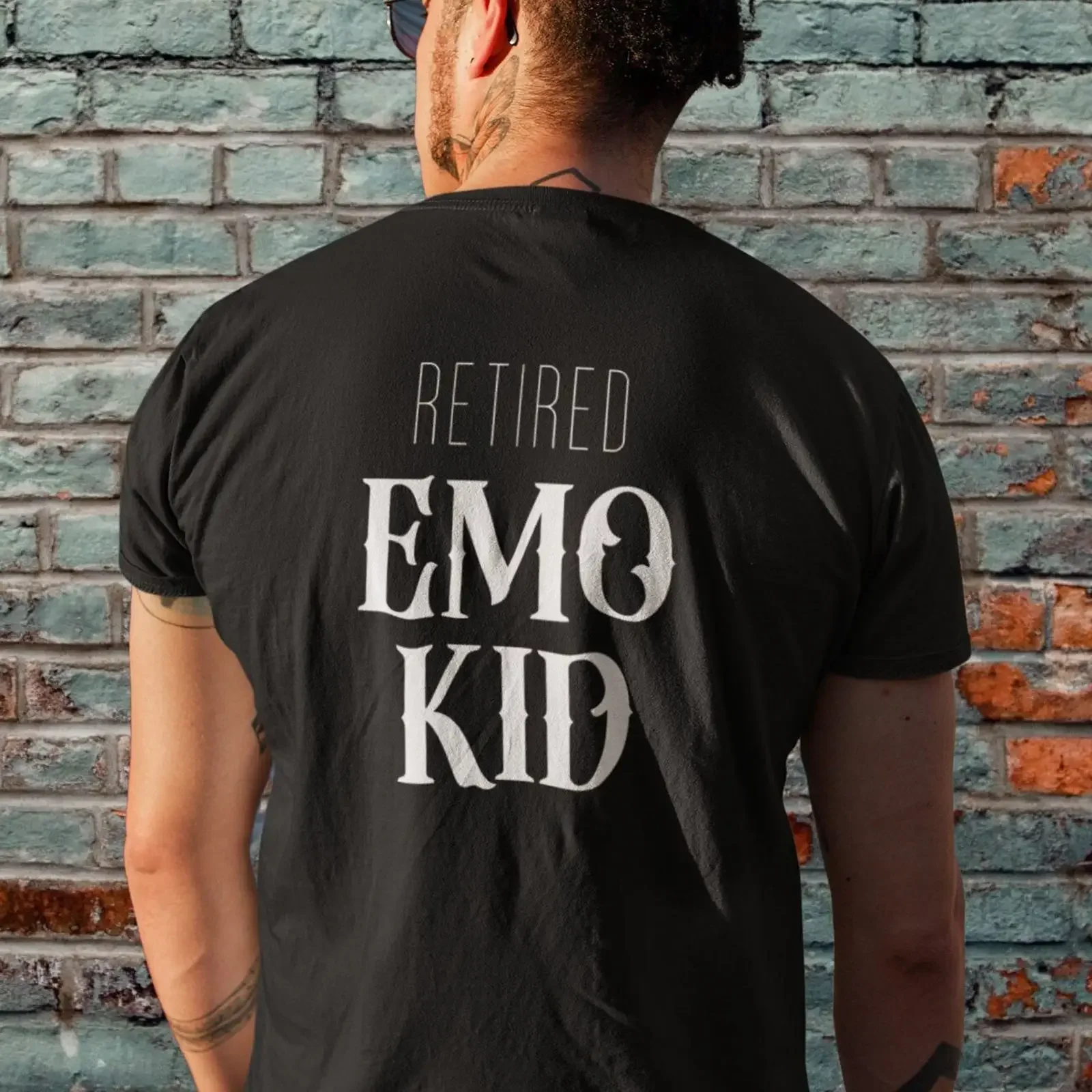 Retired Emo Kid T Shirt Funny Clothing Pastel Goth Edgy Alt Male  vintage Washed Comfortable graphic Stylish Unisex Breathable