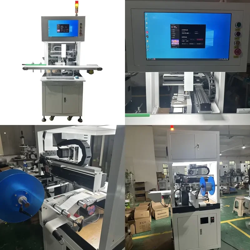 Semi Automatic Labeling Machine for Cans Cartons Drums with PLC and Visual Recognition System