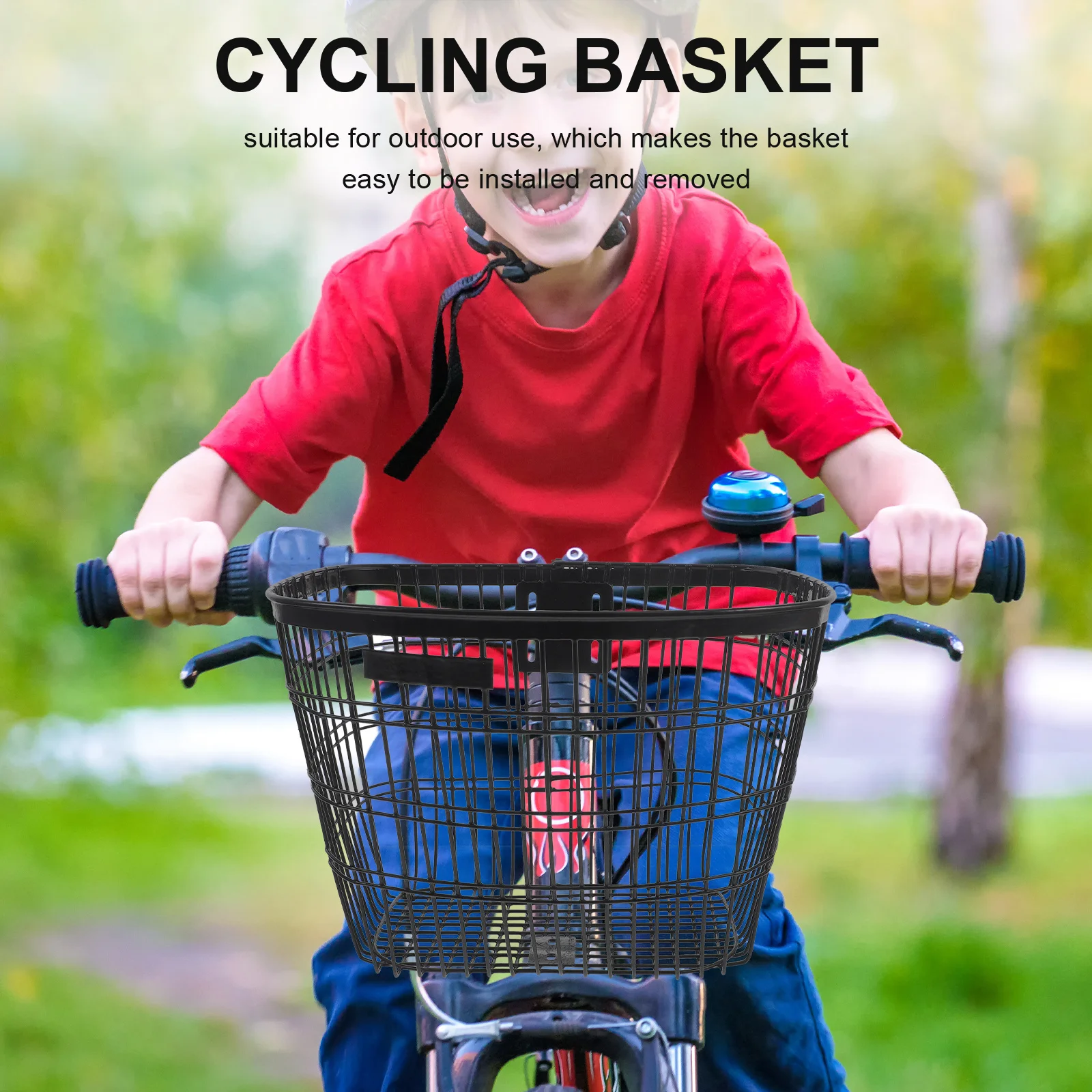 

1 комплект, металлический передний съемный держатель для велосипеда, прочная велосипедная корзина для использования на открытом воздухе, корзина на руль для взрослых, горная