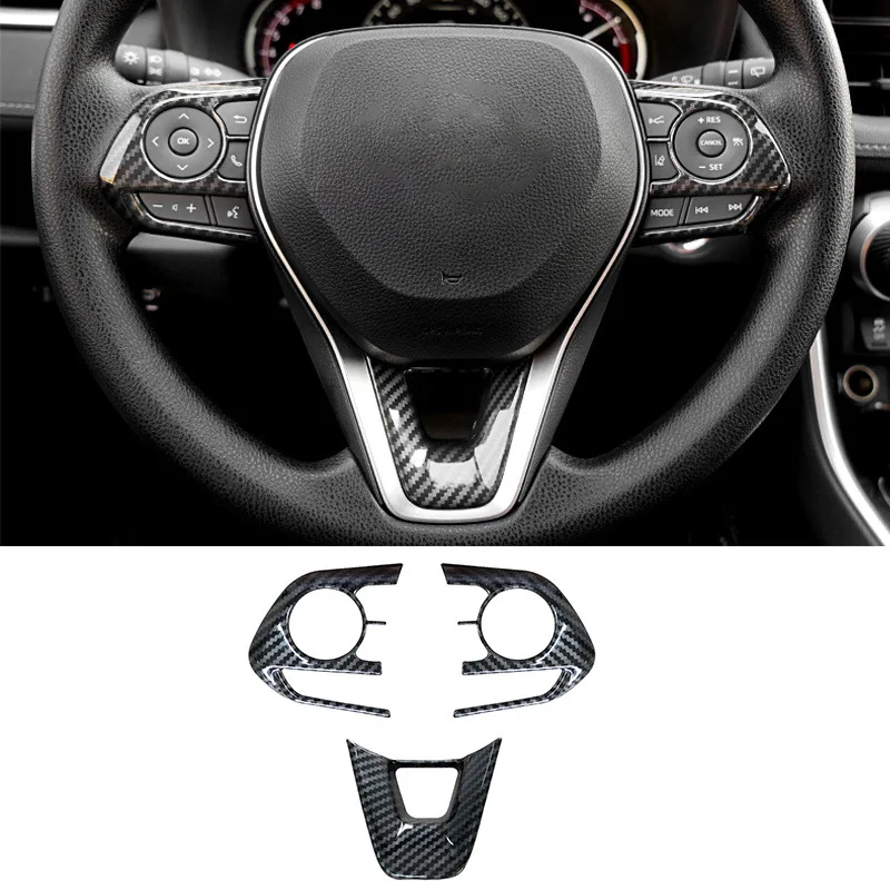 

Suitable for Toyota RAV4 XA50 and Corolla E210 Car Steering Wheel Button Trim Cover Sticker ABS Material Car Accessories