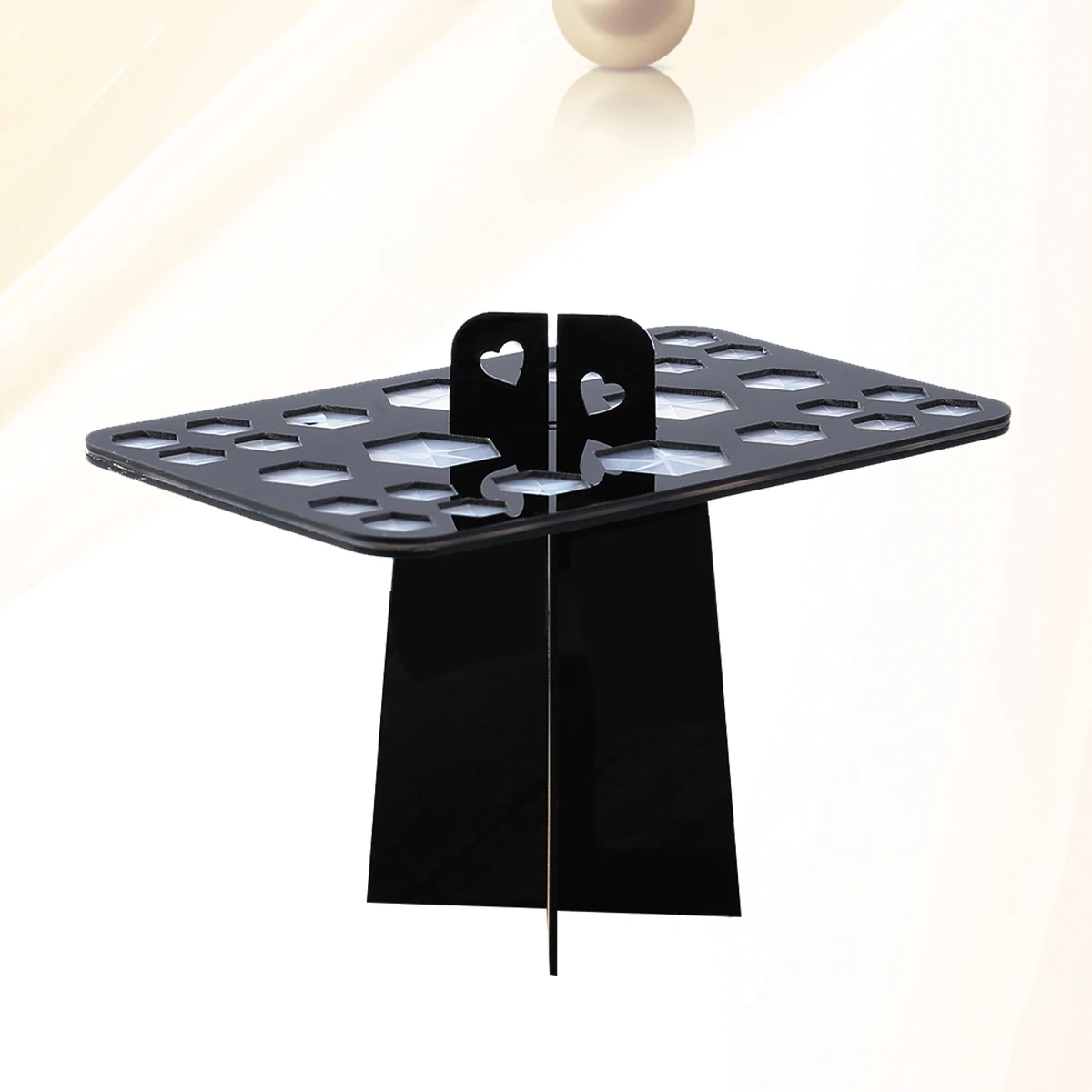 

Folding Air Drying Makeup Brush Rack Holder 20*13*12Cm Black Foldable Bristle Shape Keeper Nail Craft Brush Organizer