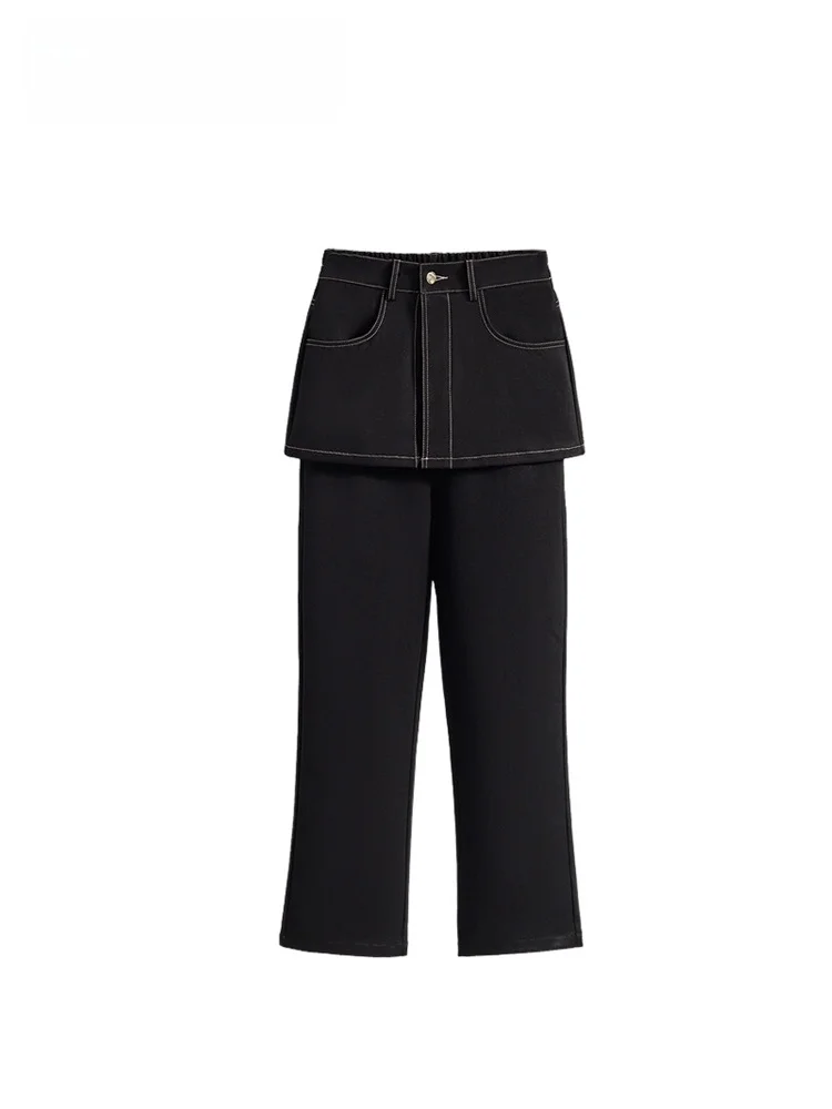 

CaraCLUB plus Size Straight Leg Jeans Women's Early Spring Faionable Casual Pants High Waist Cotton Blend Elastic Fiber