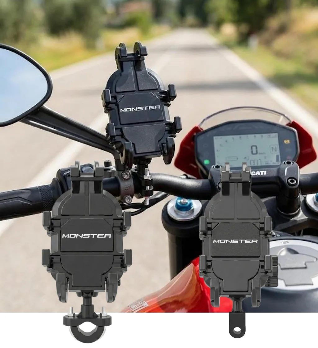 دراجة نارية المقود حامل هاتف المحمول لتحديد المواقع دعامة حامل ل دوكاتي مونستر 620 695 696 796 400 600 650 750 900 S2R 800 620MTS #1