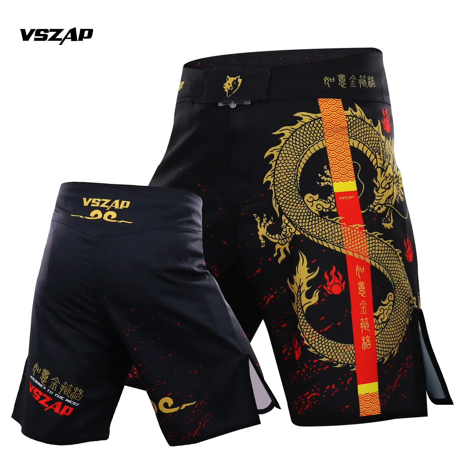 VSZAP Fighting Training Quick Drying Pants MMA Sports Fitness Boxing Muay Thai Breathable Competition Jujutsu BJJ Pants