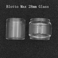 2pcs/Lot Dovpo Blotto Max RTA Tank 3.8/6.2ml 28MM  Flat Straight Glass Extended  Tube Fat Boy Convex Replacement Bulb Bubble