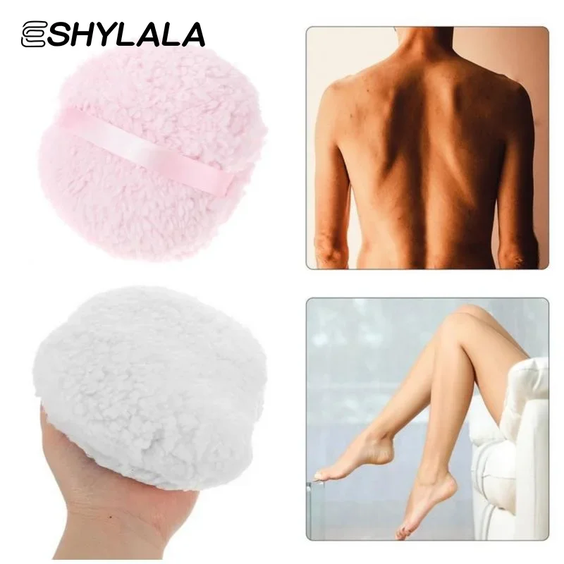 Puszysta aplikator do pudru o bardzo dużym rozmiarze, 15 cm, z długim pluszowym włosiem, łatwa do trzymania, idealna do pudru do ciała i twarzy.