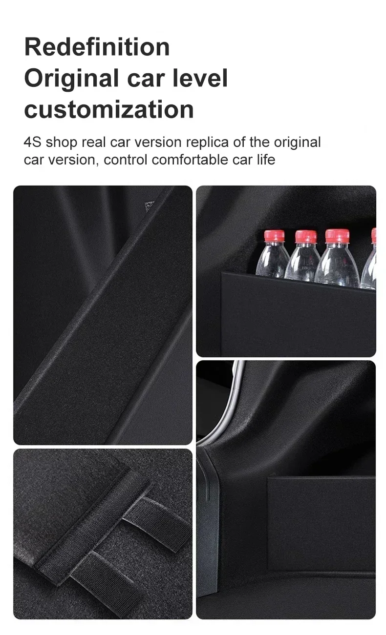 ل VW Volkswagen ID.4 X 2020 ~ 2024 2021 2022 سيارة سماكة صندوق تخزين صندوق السيارة المنظم التقسيم صندوق جانبي اكسسوارات السيارات جزء #5