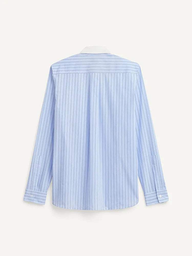 Faionable rayé irt décontracté contraste col nouveauté hiver 2025 vêtements pour femmes doux Aosphère loisirs T