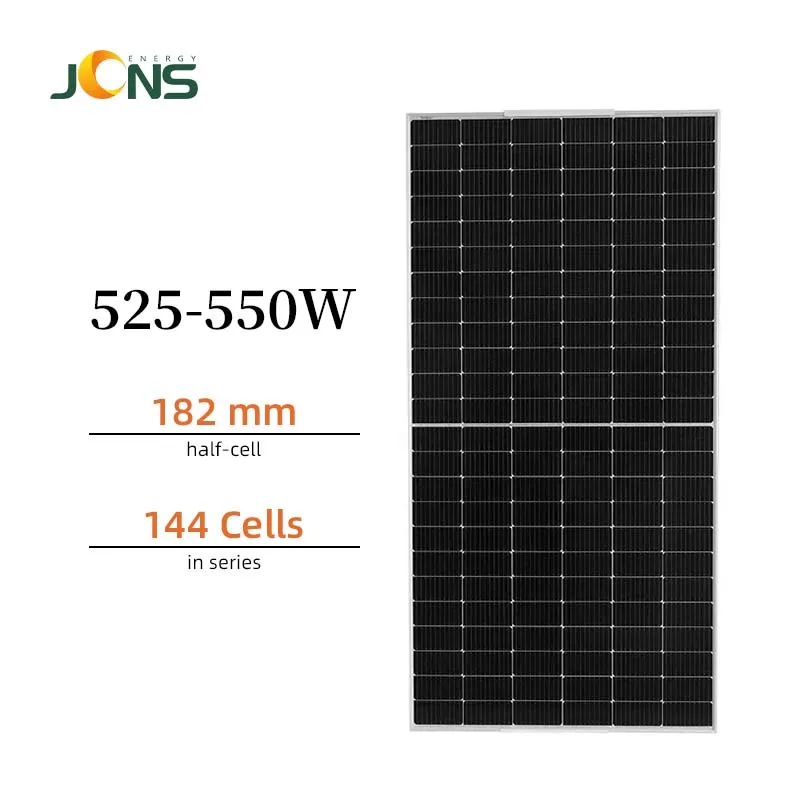 550watts mono half cell solar panels 550w 540w 530w half cell solar mono crystalline