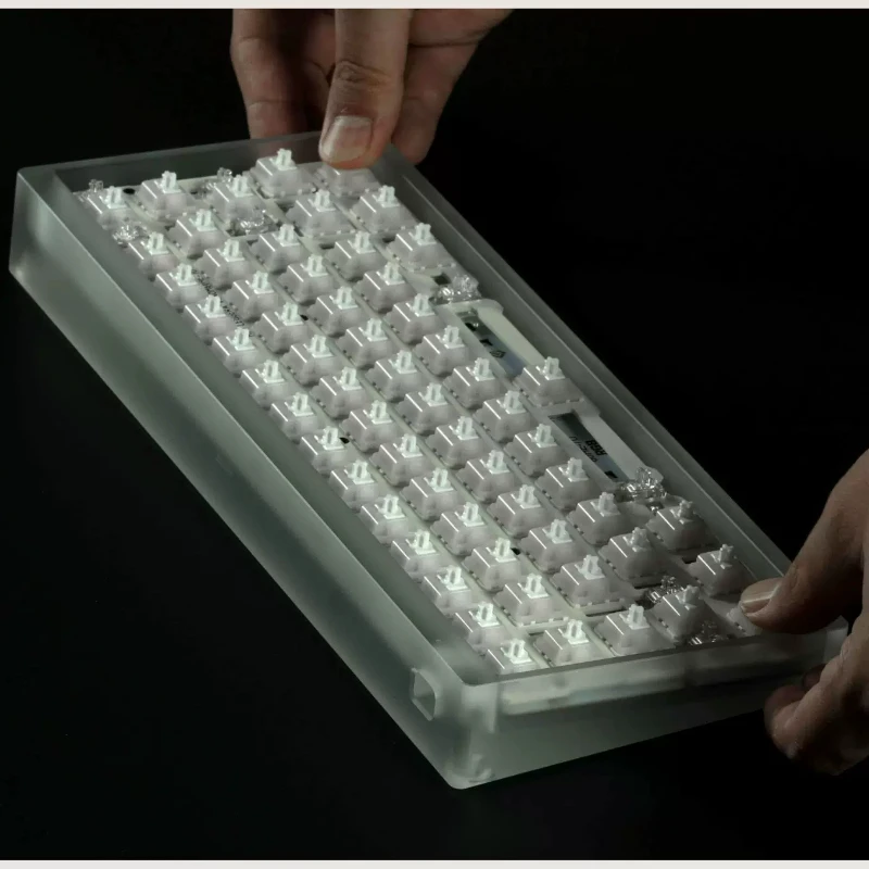 Geonworks Launcher60 Mechanical Keyboard Shell Customized Light-transmitting Acrylic for Wooting Venom Keyboard Accessories DIY