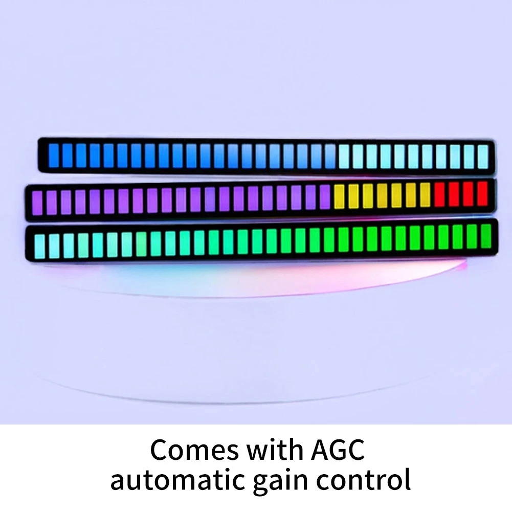 RGB Pickup Lights Sound Control LED Light RGB Colorful Rhythm Ambient Lamp For Car/Game Computer Desktop Decoration Light