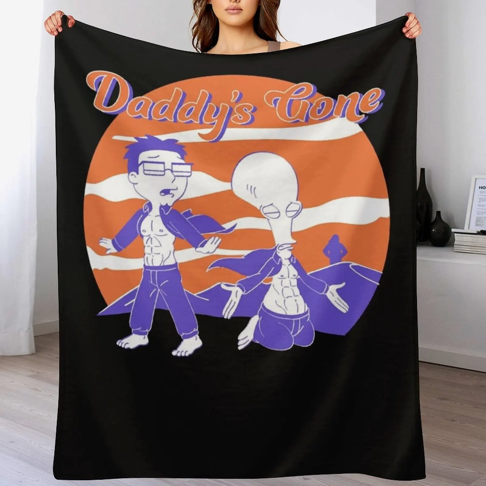 Daddy&x27;s Gone Classic T-Shirt Throw Blanket Bed Bed Fashionable Vintage Blankets For Sofas Blankets