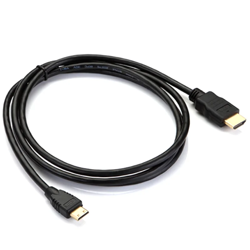 Mini HDMI-compatible to HDMI Cable 1080p 3D Gold Plated Plug For Monitor Tablet Camera DV graphics card HDTV Display Projection