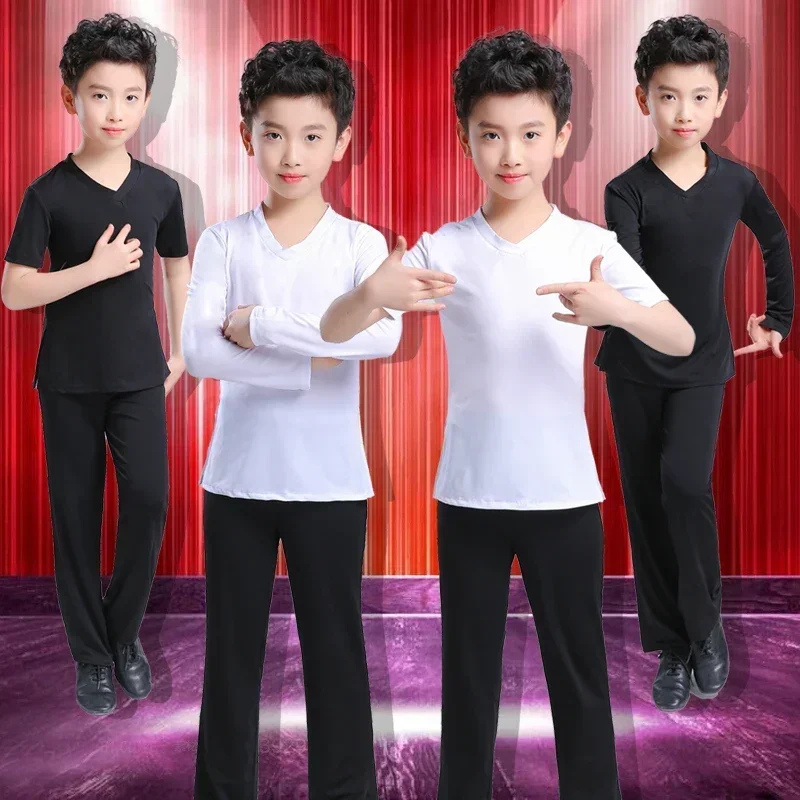 

Boys Latin Dance Costumes Spring Summer Children's Dance Wear Children's Latin Dance Competition Costumes Exercise Clothes Boys