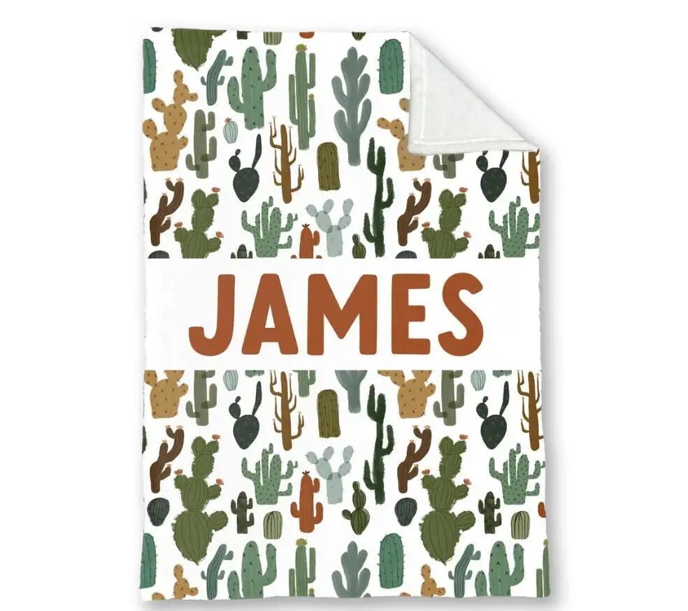 Kids Personalized Name Flannel Blanket For Girls And Boys Customized Baby Blankets Letter Fleece Birthday Gift Blanket