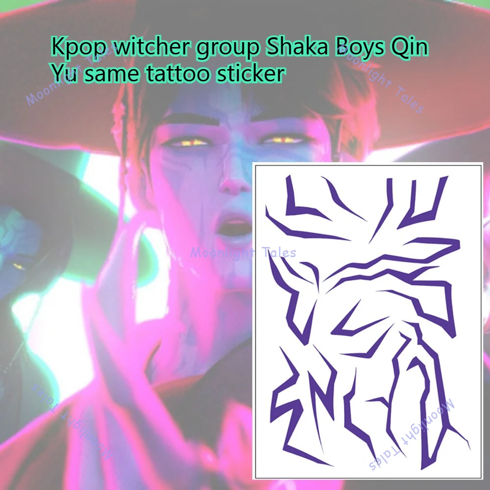 ملصقات وشم مجموعة أنيمي Kpop Demon Hunter Group ملصقات مجموعة Saja Boys Rumi Demon Boy لأداء الحفلات التنكرية