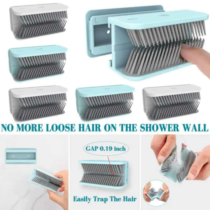 1/2/3PCS Reusable Silicone Shower Hair Catcher Wall Mounted Hair Stopper Hair Collector For Sink Bathtub Bathroom Hair Stoppers