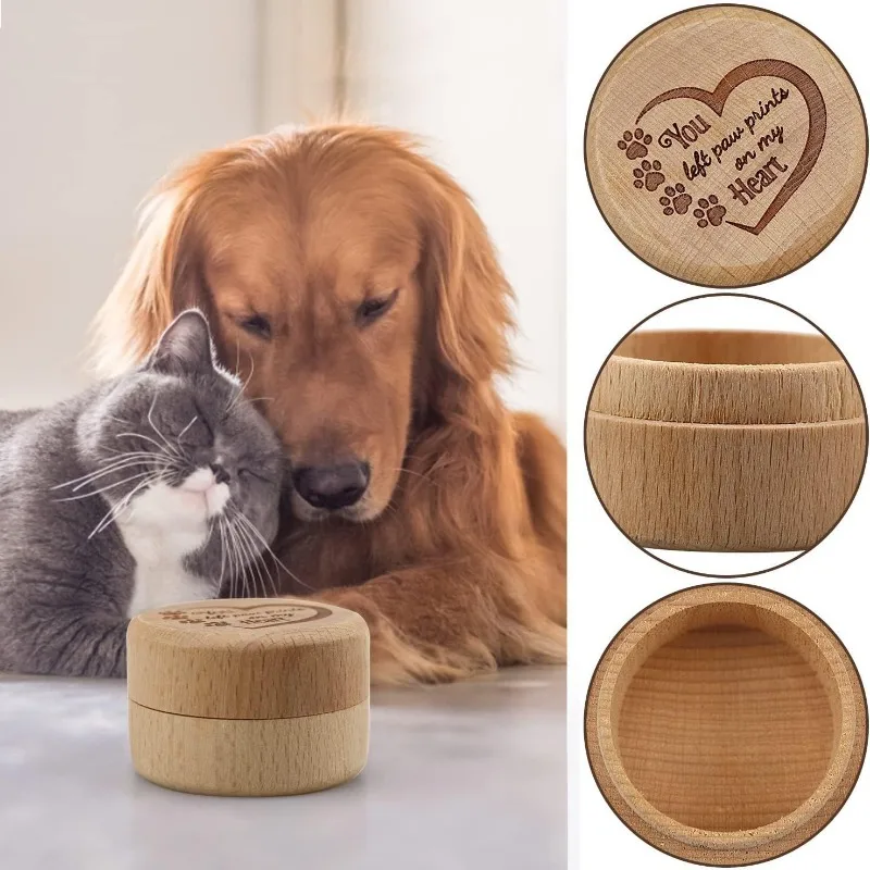 Hund Memorial Box Für Verlust Hund Katze Haar Asche Container Langlebige Haustier Lagerung Box Für Hund Und Katze Asche Holz Tier Haar Andenken