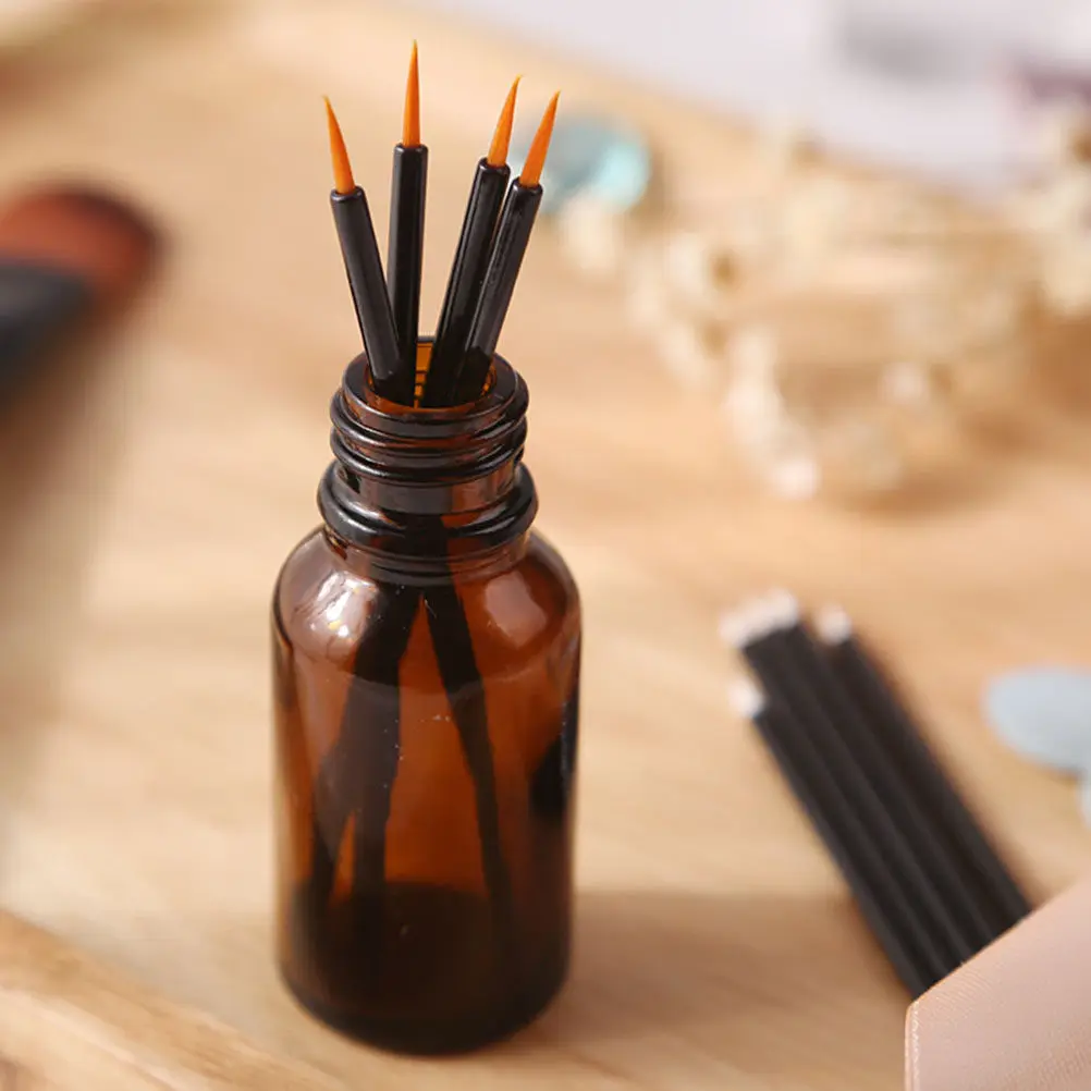 100 Pincéis Descartáveis de Fibra Artificial para Delineador Líquido e Lápis Labial – Aplicador Profissional de Maquiagem