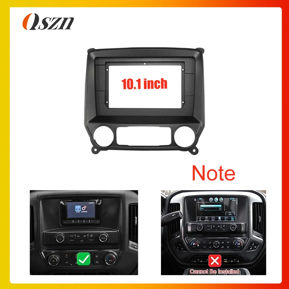 QSZN Car radio Frame Fascia For Chevrolet Silverado 2014 10.1 inch Big Screen Audio Installation Dash Fitting Panel Frame Kit