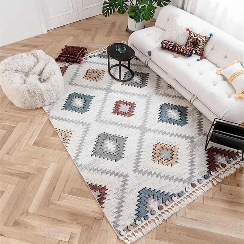 Vintage Tassel Carpet For Living Room Decoracion Aesthetic Large Rugs For Bedroom Home Accessories Sofa Coffee Table Floor Mats