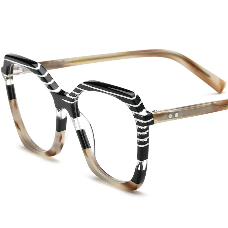 Fashion cat-eye acetate glasses frame optical frame for men and women with myopia