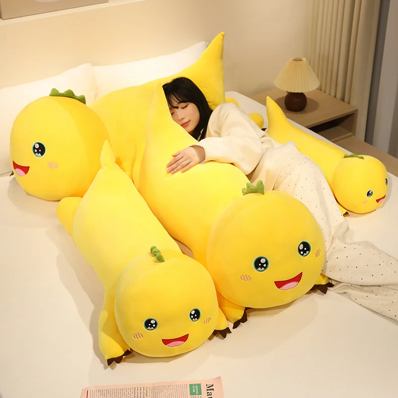 90/110/130cm Kawaii Milk Dragon Doll Plush Toy Pillow Nailong Stuffed Doll Cartoon Anime Accompany Sleep Toy Kid Birthday Gift