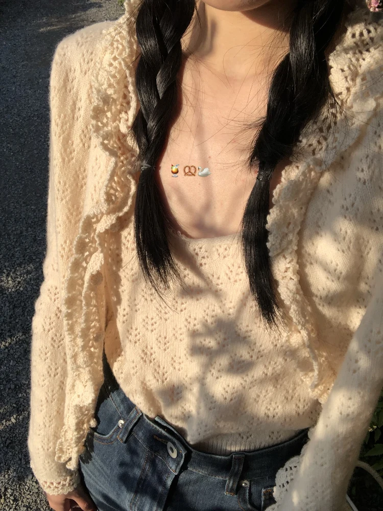 

Вязаный шерстяной комплект ручной работы: свитер и брюки, винтажный цветочный узор, женский повседневный стиль, длинный рукав, V-образный вырез, стандартная длина