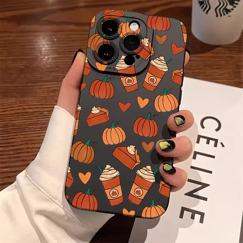 Halloween Pumpkin Type Phone Case For Samsung Galaxy S25 S24 S23 S22 S21 5G Ultra Plus FE  A53 A54 A55 A15 A34 A35Cover Cases