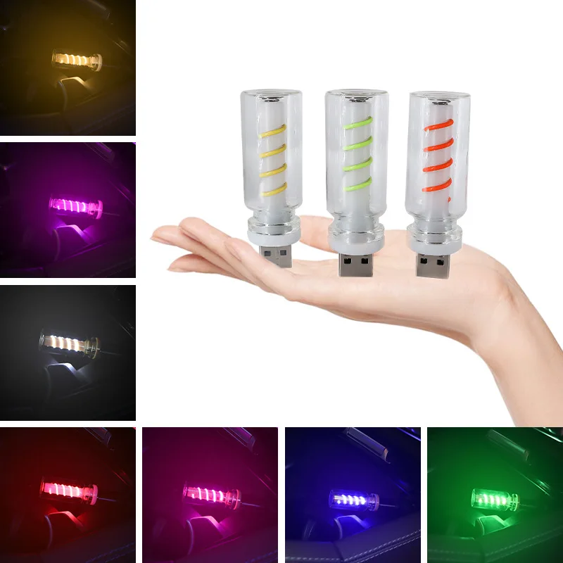 Car USB LED spiral Filament Touch Dimming Bulb 5V Retro LED Bulbs 1W Night Light Camping Incandescent Decorative LED Lighting