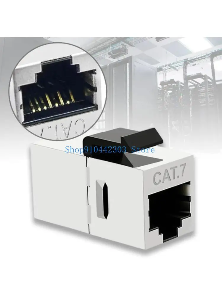 

652F 4Pcs CAT7 Couplers Shielded Female to Female RJ45 Keystone Shielded Couplers