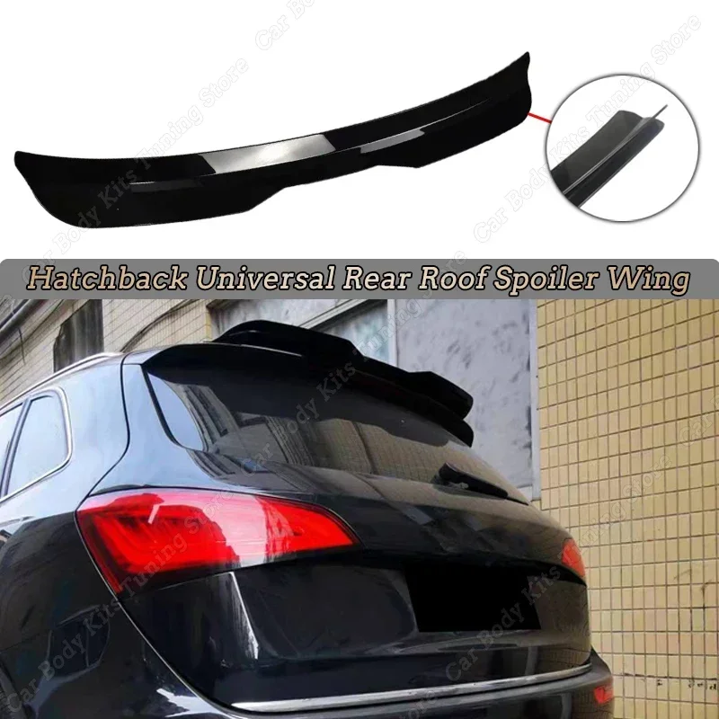 

Car Universal Rear Roof Trunk Spoiler Wing For Hatchback Bodykit Exterior Tuning Tail Wing Accessories ABS Plastic Decoration