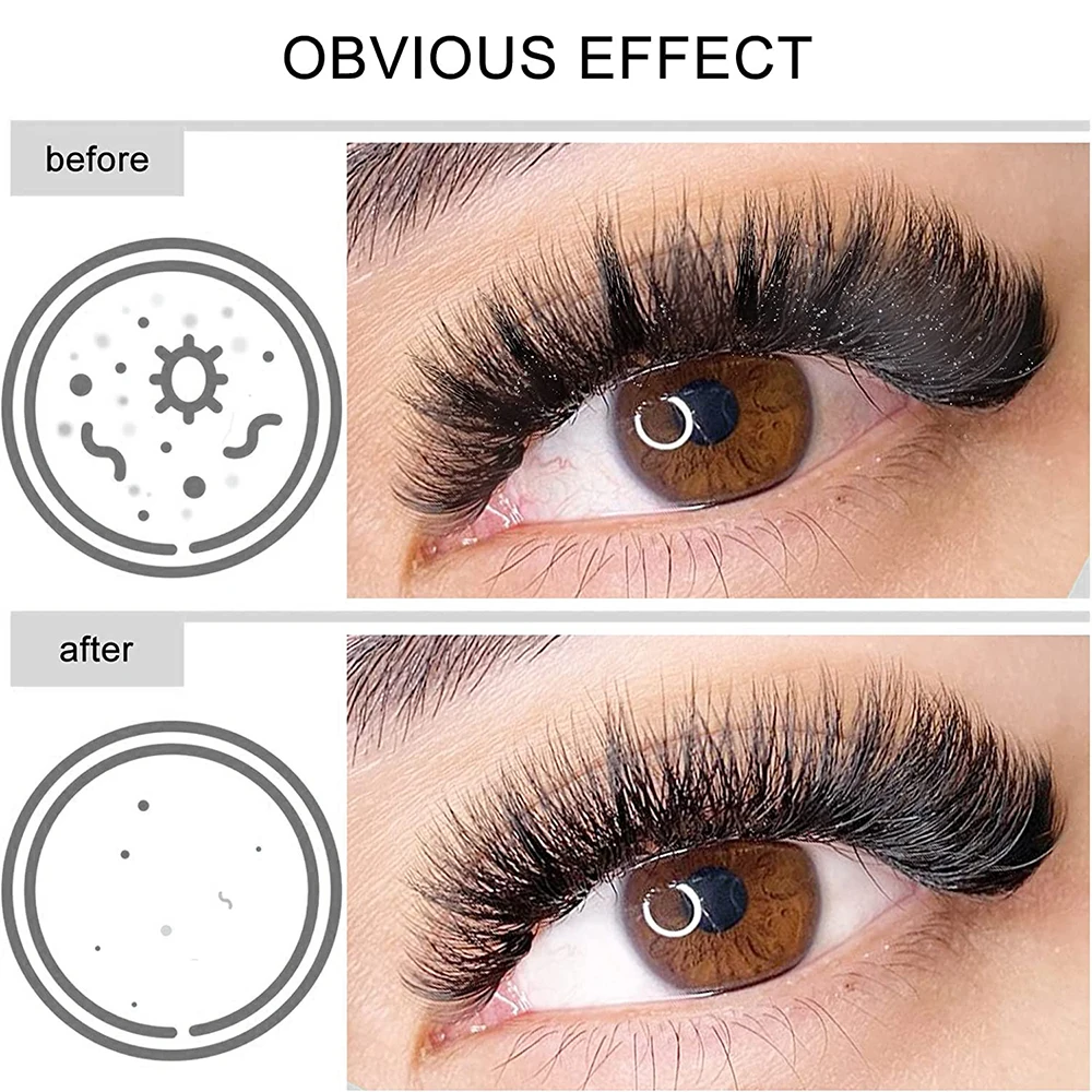 まつげクレンザー 優しく非刺激性のフォーミュラ ディープクリーンクレンザー メイク道具用 マスカラリムーバー サロン 家庭用 豊かな泡