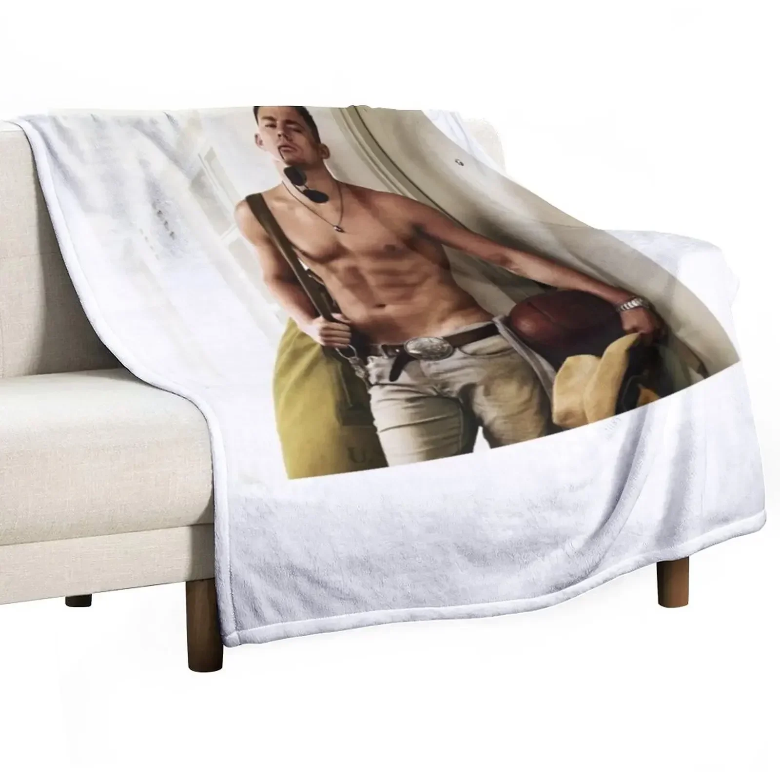 

New CHANNING TATUM SHIRTLESS Throw Blanket Luxury Thicken Baby Loose Blankets