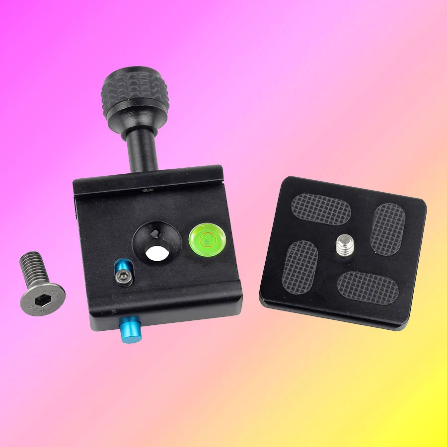 Piastra a sgancio rapido per testa treppiede in lega di alluminio per accessori monopiede per fotocamera Canon Nikon Sony Pentax Panasonic Fujifilm