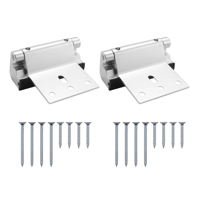 

2Pack Door Reinforcement Lock With Screws 3Inch Security Door Lock Home Proof Door Stopper Silver