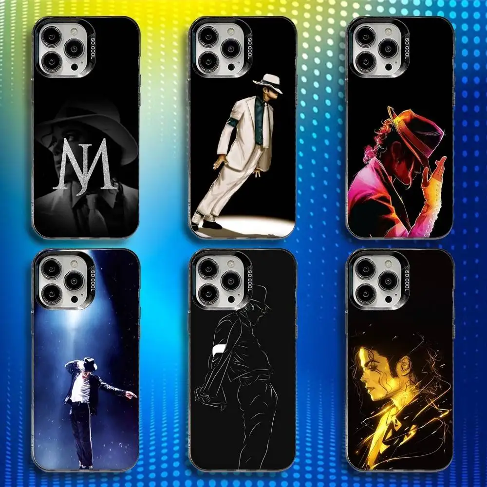 

M-Michael J-Jackson Singer Phone Case For iPhone 16,15,14,13,12,11,Mini,Pro,SE,MAX White Matte Shockproof Cover