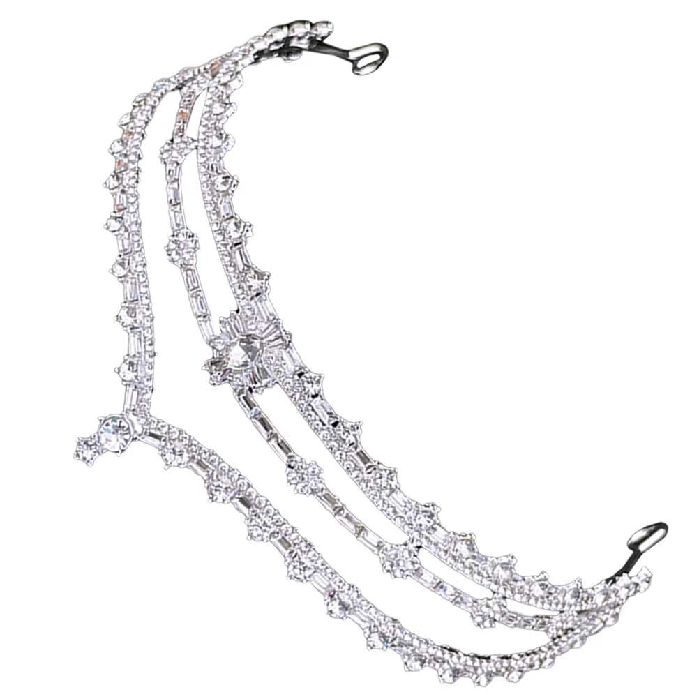 أنيقة العروس تيارا حجر الراين عقال الزفاف تاج الزفاف غطاء الرأس حفلة إكسسوارات الشعر للنساء العروس عقال #1