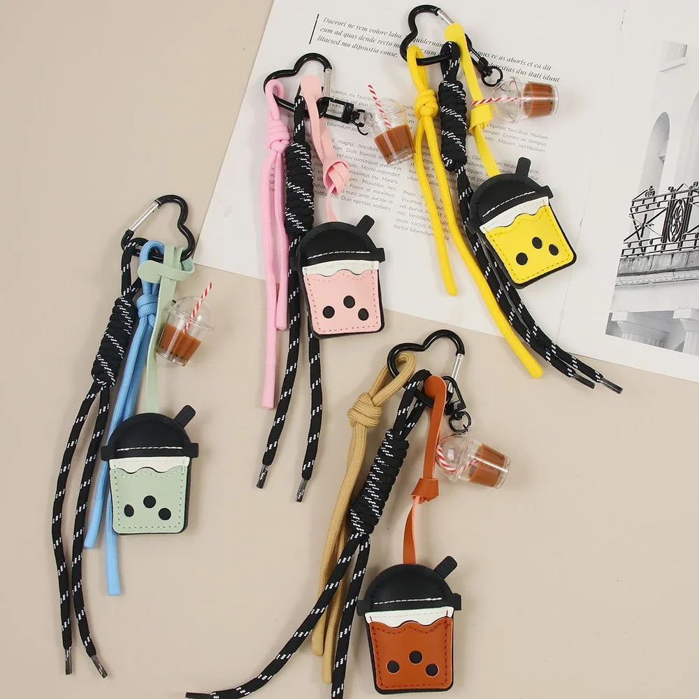 Coffee Cup Bag Charm Braided Rope Multi Charm Keychain For Handbags Purses Tote Bags Coffee Lovers Gift Drink Cup Bag Accessory
