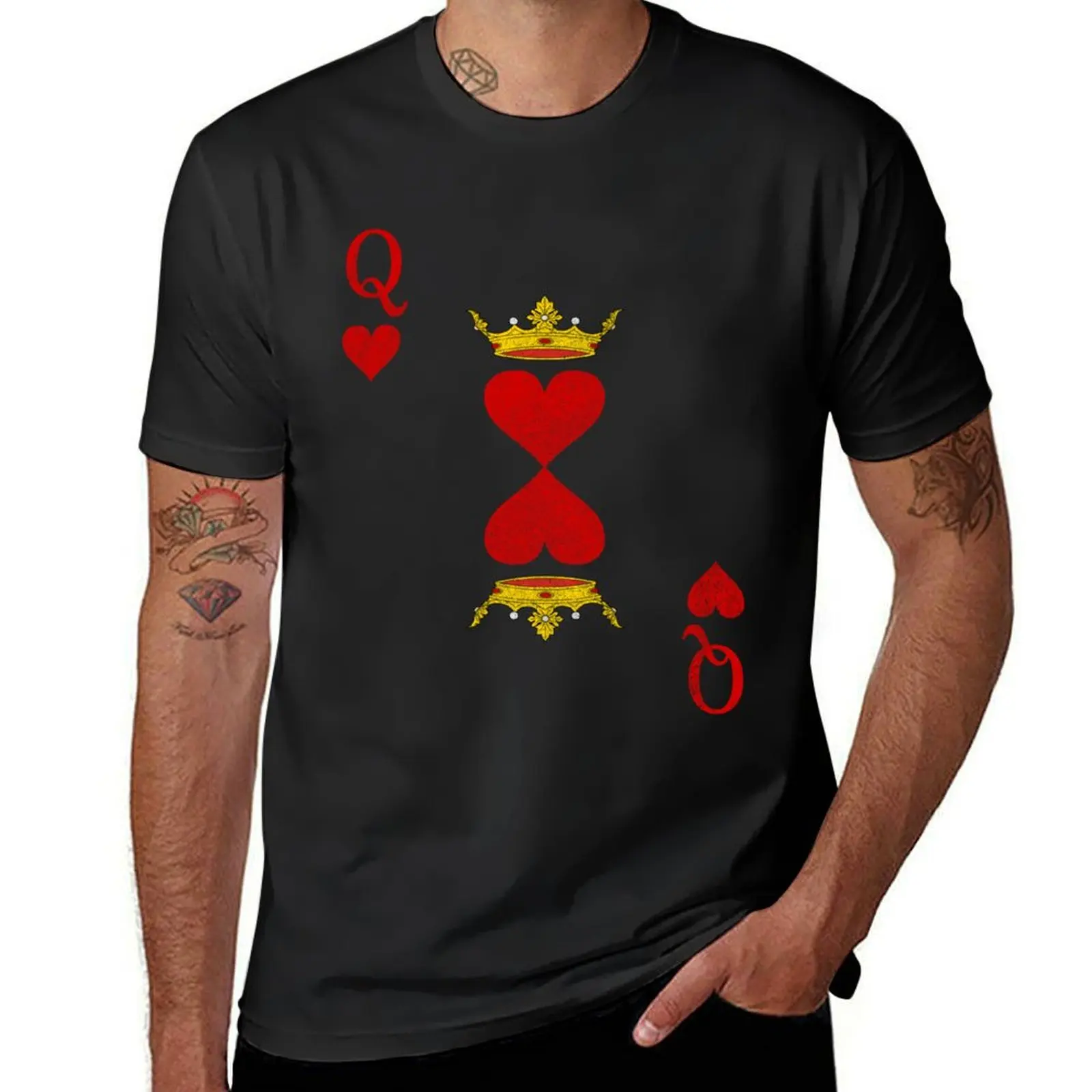 Queen Of Hearts T-Shirt quick-drying oversizeds heavyweights funny t shirts for men