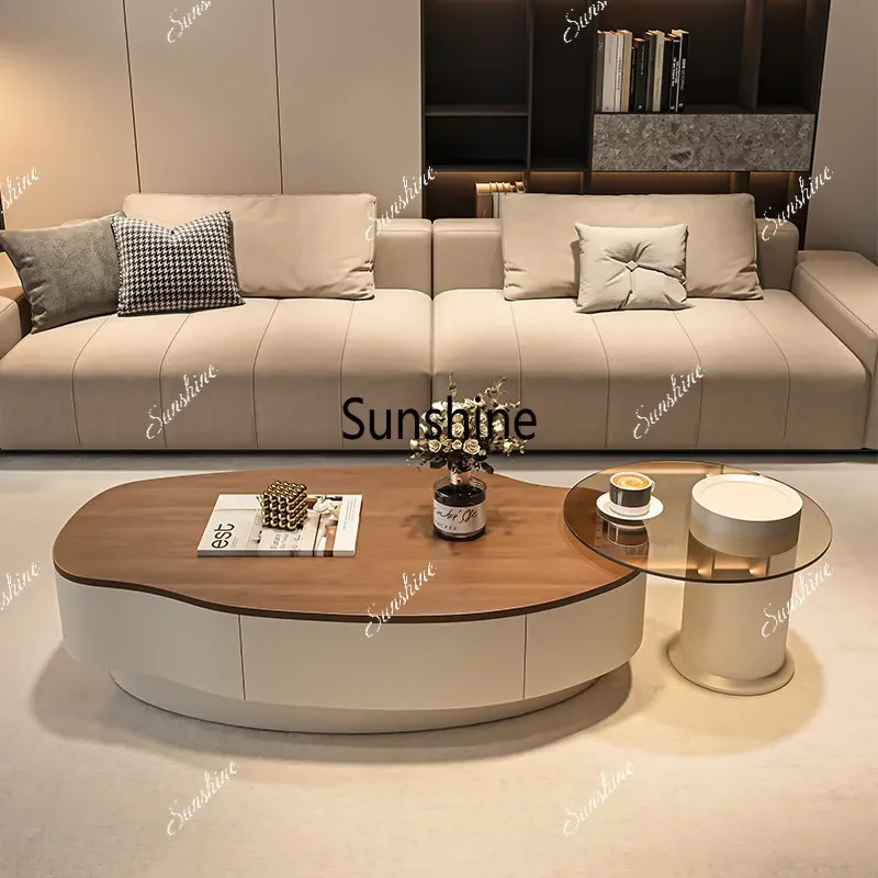 YDrawers Clear Coffee Table Mechanism Aesthetic Display Design Coffee Tables Dining Modern Meuble De Salon Home Accessories