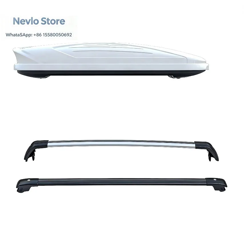 Universal car roof luggage box with special silent crossbars, made of ABS material, super large capacity and ultra-thin