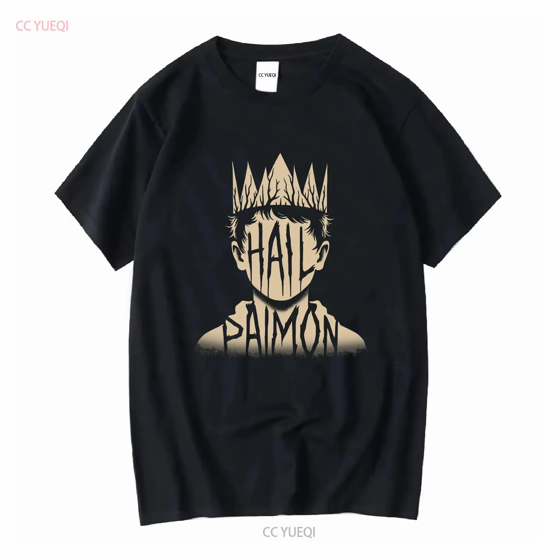 Hail Paimon T-Shirt, erblich bedruckt, modernes Horror-Geschenk, Gothic-Geschenke, Fan, lange oder kurze Ärmel, Vintage, gewaschen, atmungsaktiv