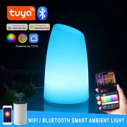 Tuya App Controle RGB LED Light, Vida Inteligente, Casa, Quarto, Clube, Restaurante, Candeeiro de Mesa, Festa Noturna, Iluminação Ambiente, Funciona com Alexa