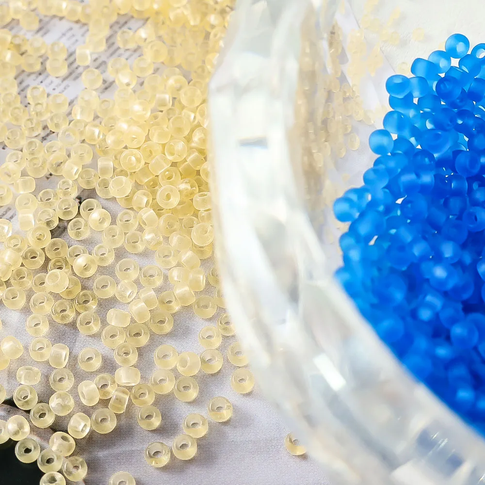 10g Miyuki 11/0 Round Rocard Seed Bead Frosted 2mm Japanese Glass Spacer Beads, Used for DIY Jewelry Bracelet Necklace Making